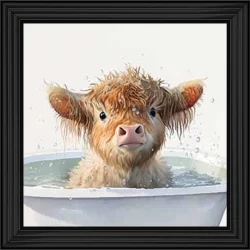 Baby Cow Bathing Picture