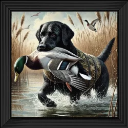 Black Labrador Hunting Dog Picture