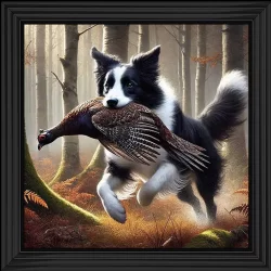 Border Collie Pheasant Hunting Picture
