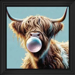 Colour Bubble-gum Cow Picture