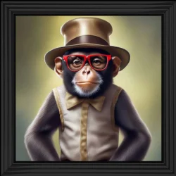 Chimp with Glasses Picture