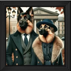 Mr & Mrs Alsatian Couple Picture