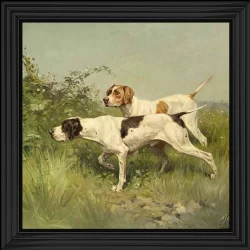 Playful English Pointers Picture
